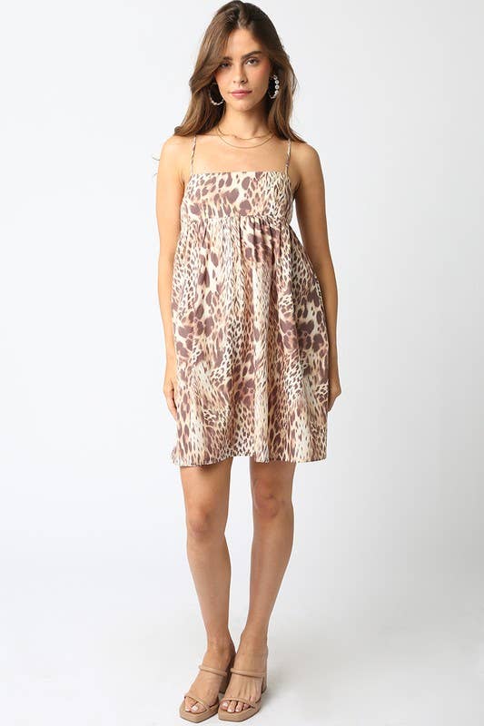 Olivaceous - Faelan Leopard Dress