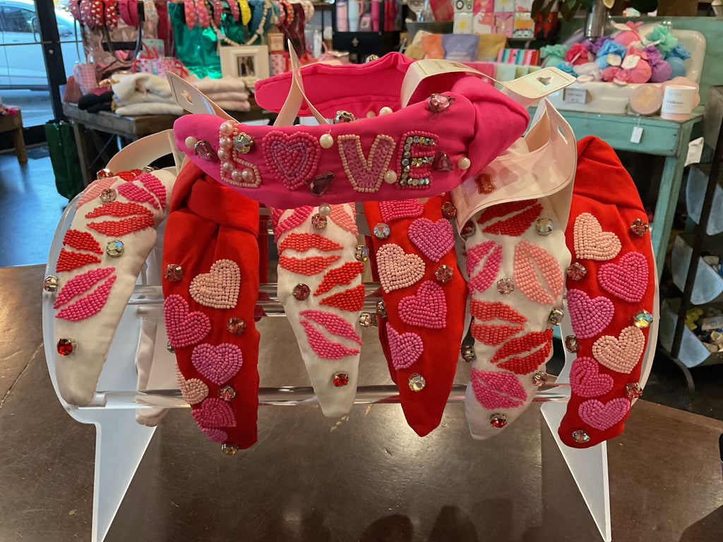 Valentines Beaded Headband