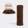 KITSCH - Recycled Fabric Seamless Hair Elastics 20pc Set - Chocolate