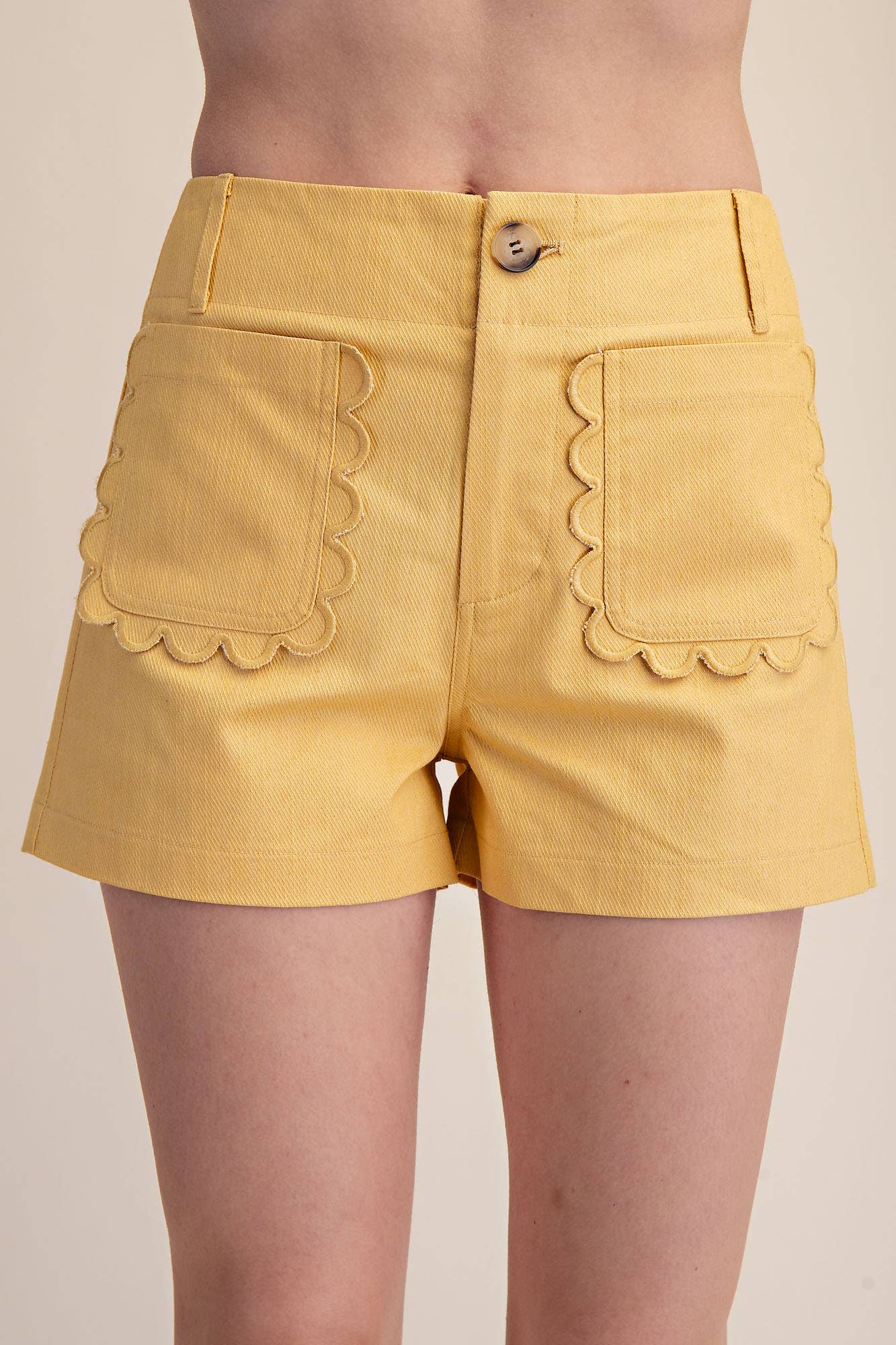 Glam - Scallop Detail Pocket Colette Shorts