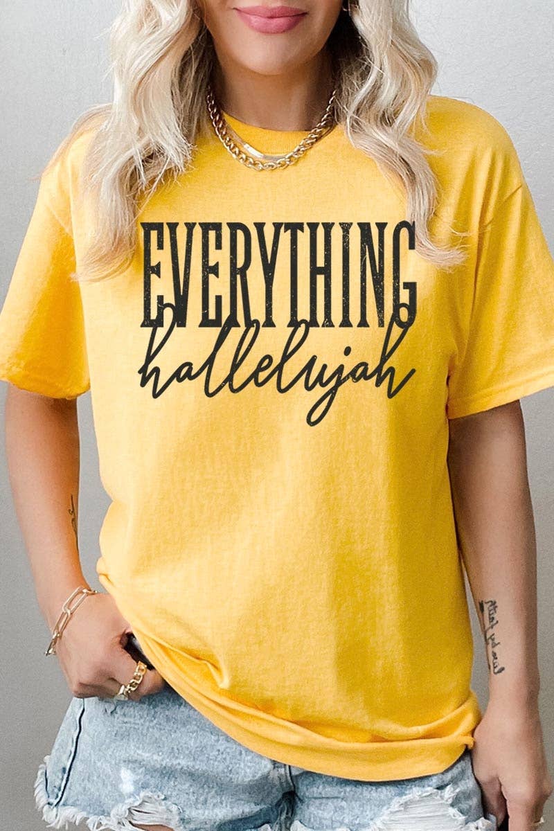 COLORBEAR - Everything Hallelujah Graphic Heavy Cotton Tee