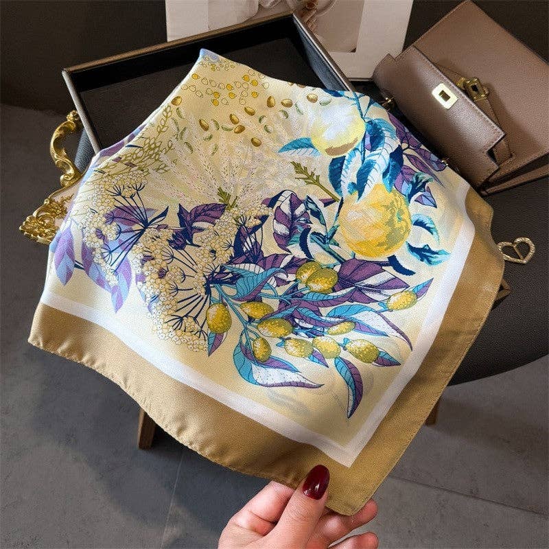 Sheer Trend - Fashion Print Square Scarf