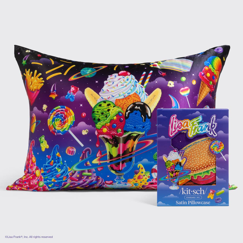 KITSCH - Lisa Frank x Kitsch Standard Satin Pillowcase - Saturn Sundae™