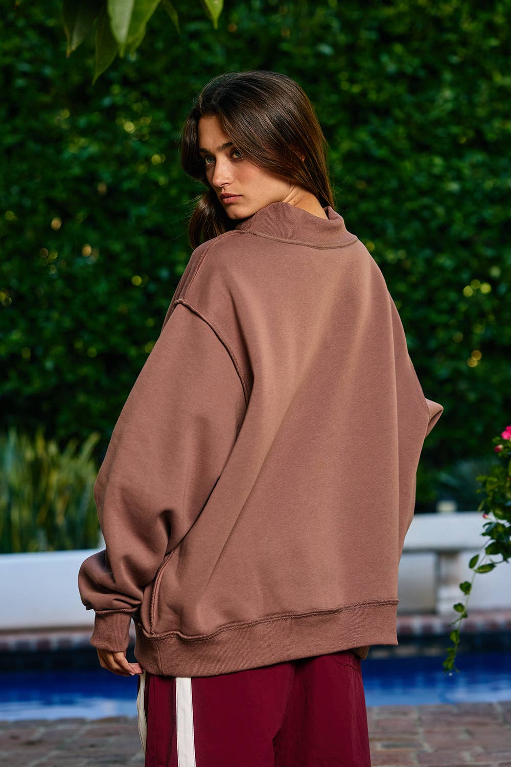 WWJD & AMEN' Reversible Mock Neck Sweatshirt