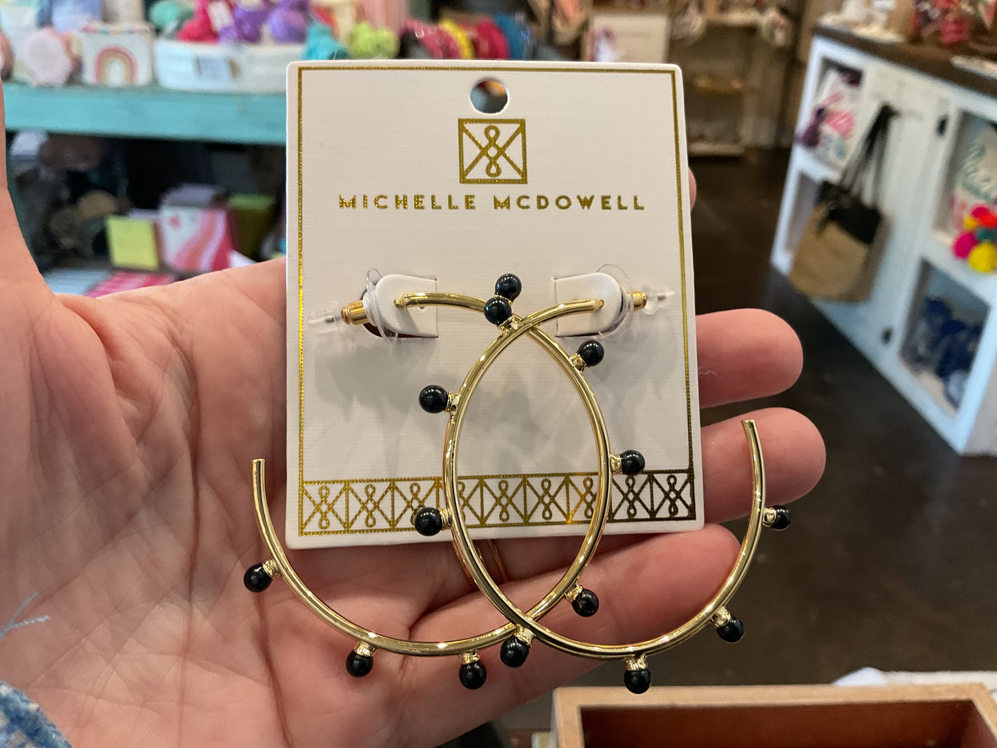 Black and Gold GameDay Earrings