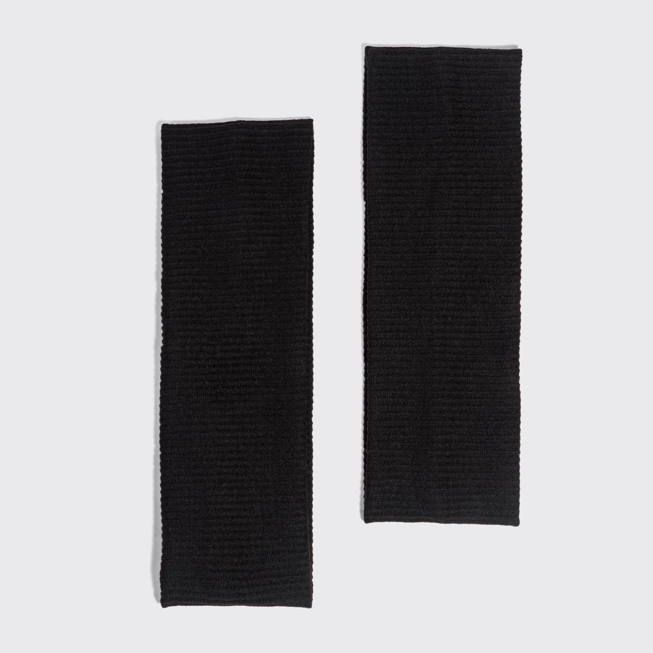 KITSCH - Recycled Fabric Ribbed Elastic Headbands 2pc Set - Black
