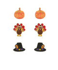 3 Piece Thanksgiving Earring Set