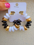 Color Rondelle Shape Beads Hoops