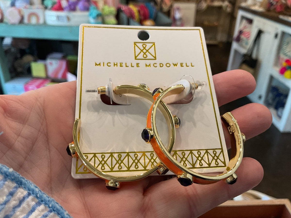 Purple and Orange GameDay Earrings