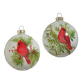 4” Cardinal on Branch Ball Ornament