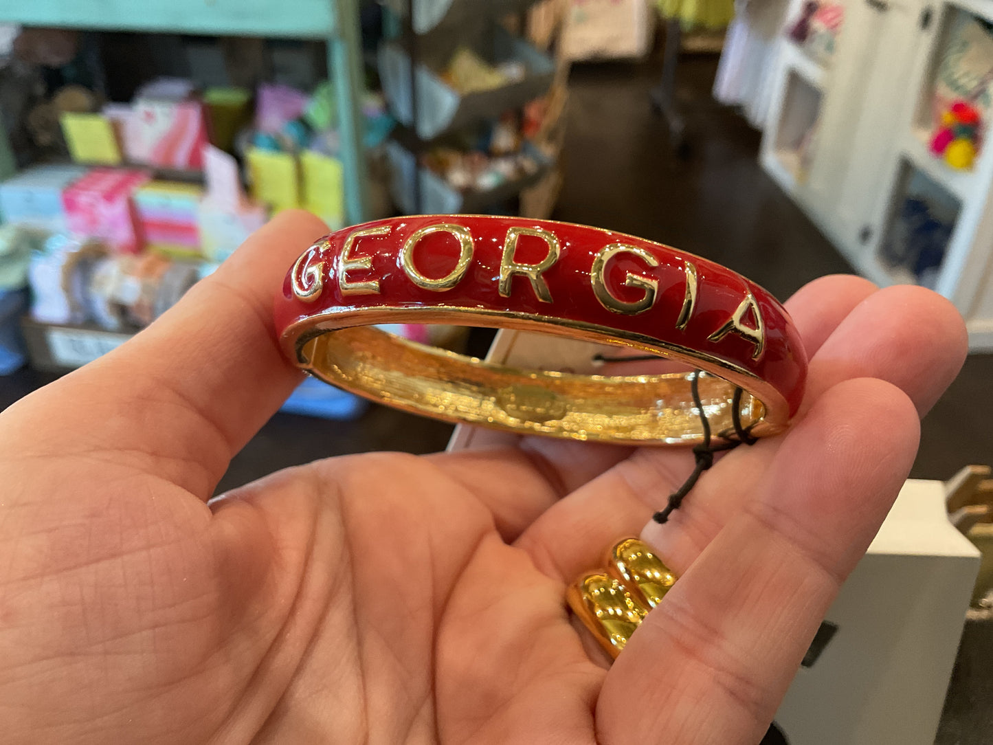 Canvas College Enamel Hinge Bangle