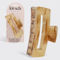 KITSCH - Recycled Plastic Jumbo Open Shape Claw Clip - Chocolate Marble