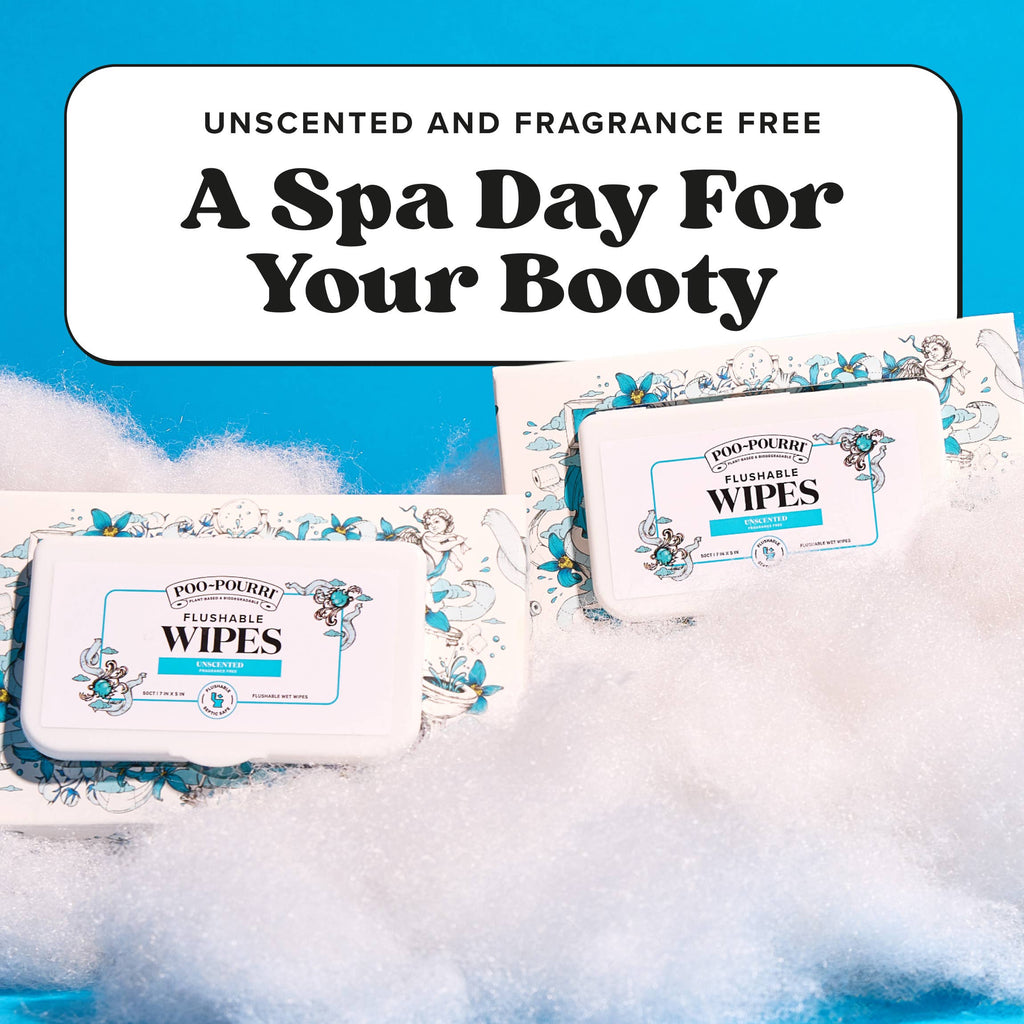 ~Pourri - Unscented Poo~Pourri Flushable Wipes 50ct, Single Packs