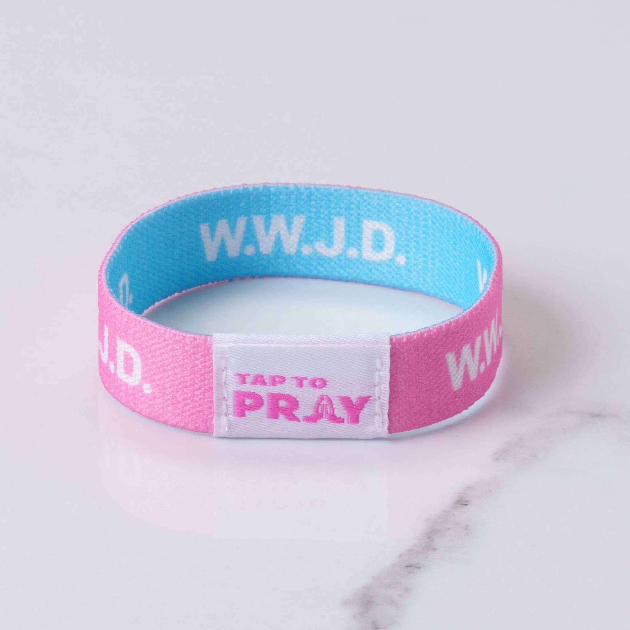 Versible - Tap To Pray™ Wristbands - Blue & Pink WWJD