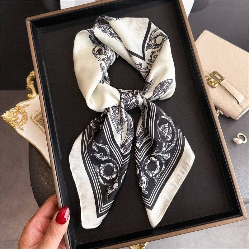 Sheer Trend - Fashion Print Square Scarf
