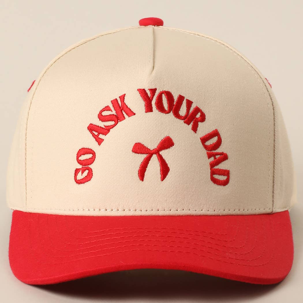 Fashion City - GO ASK YOUR DAD Embroidery Two-Tone Trucker Hat