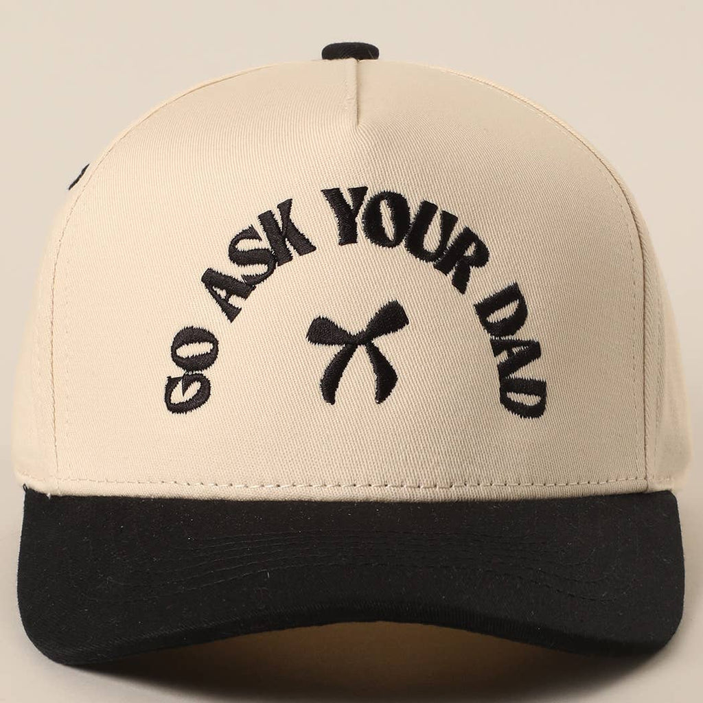 Fashion City - GO ASK YOUR DAD Embroidery Two-Tone Trucker Hat