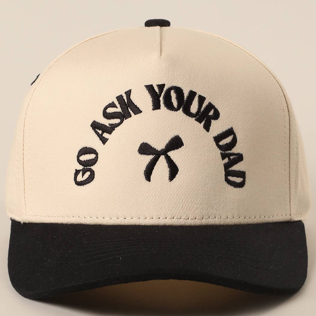 Fashion City - GO ASK YOUR DAD Embroidery Two-Tone Trucker Hat