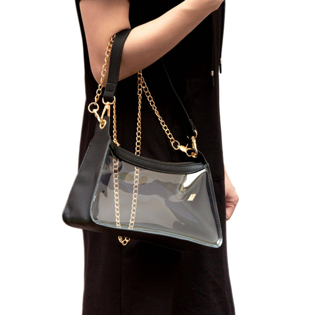 MiMi Wholesale - TG10618 Marilyn Clear Satchel Bag With Chain Strap