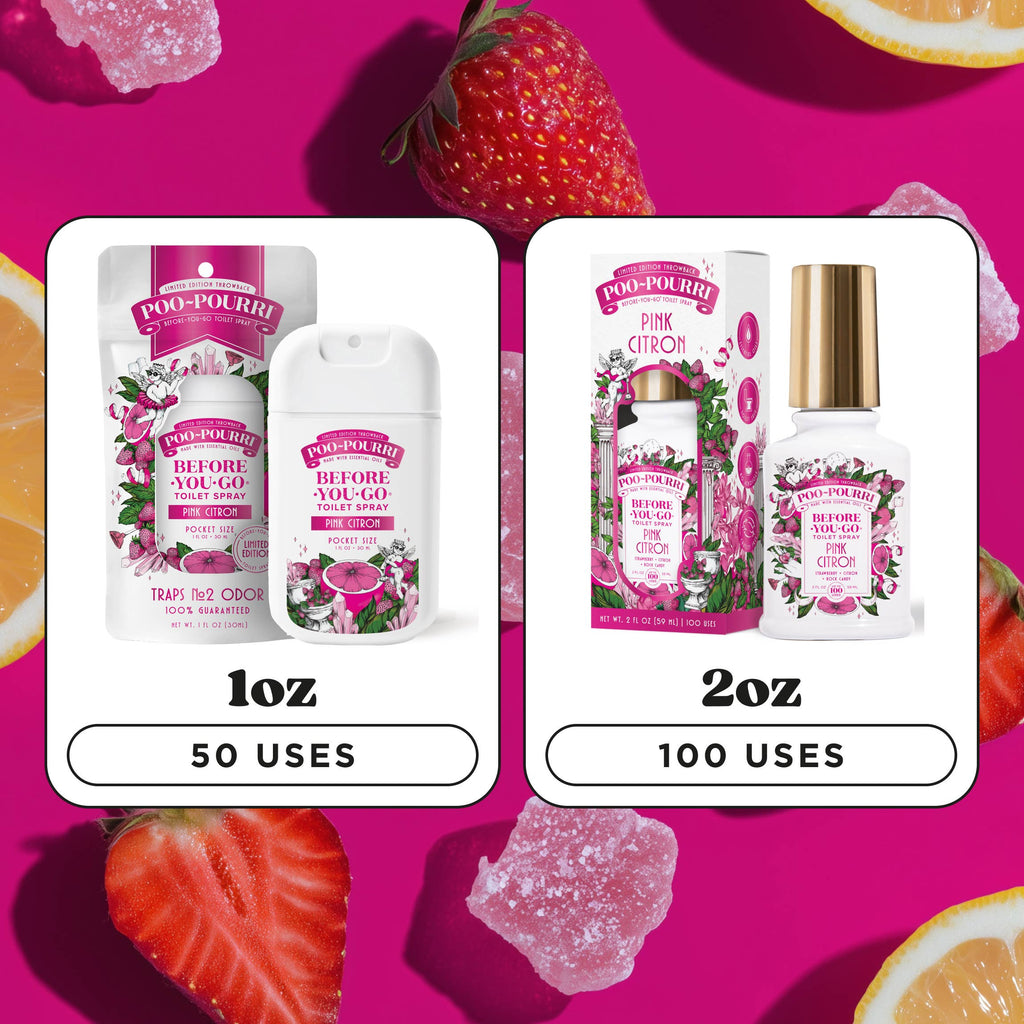 ~Pourri - Poo~Pourri Pink Citron 1oz Pocket Sprayer, Pouched
