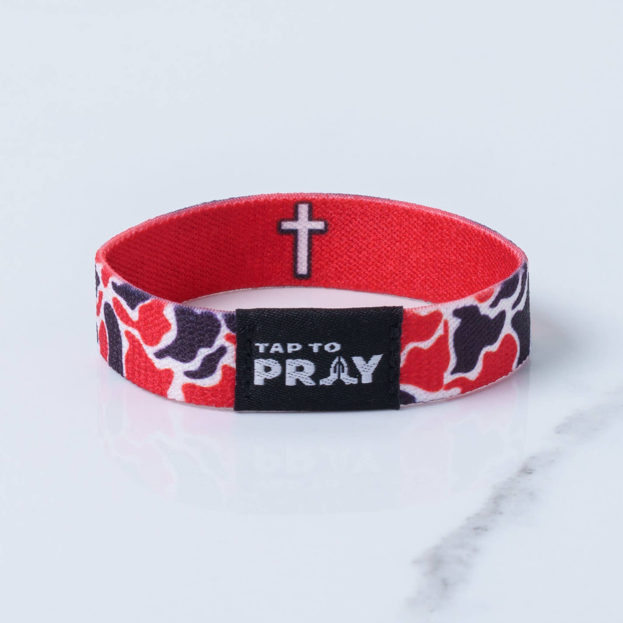 Versible - Tap To Pray™ Wristbands - Team Camo - Red & Black