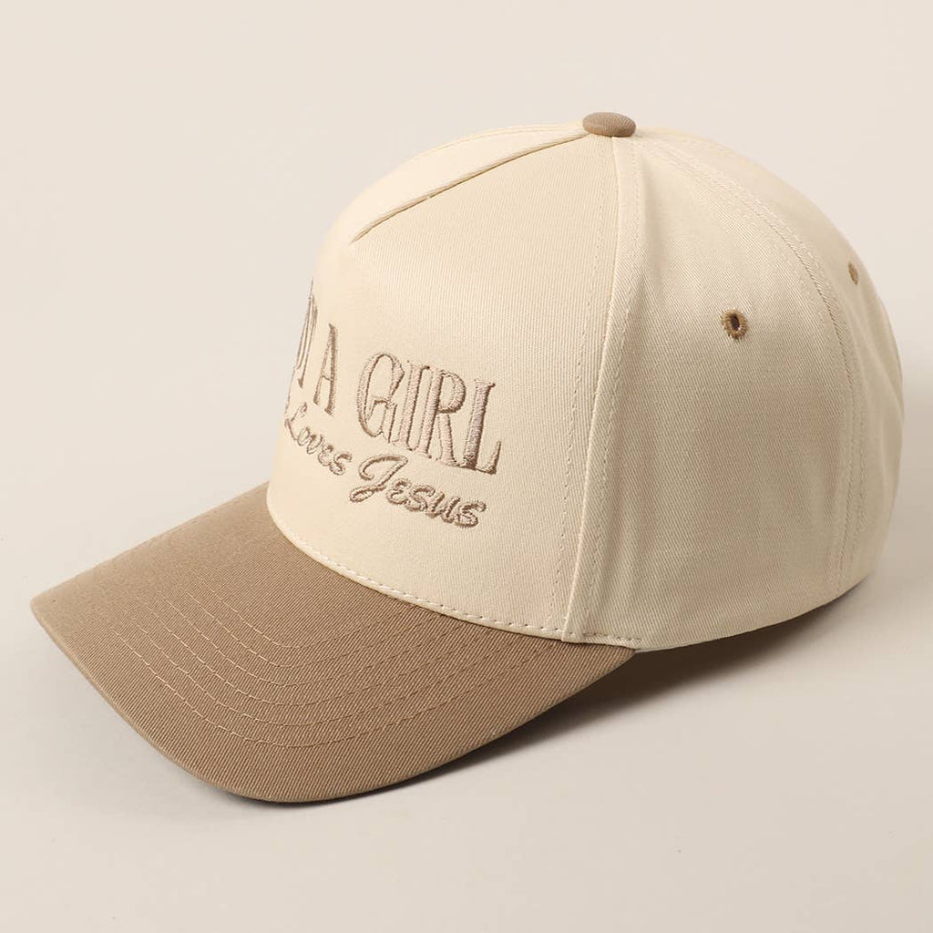 Fashion City - Just A Girl Who Loves Jesus Embroidery Trucker Hat