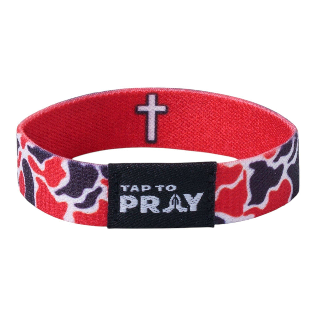 Versible - Tap To Pray™ Wristbands - Team Camo - Red & Black