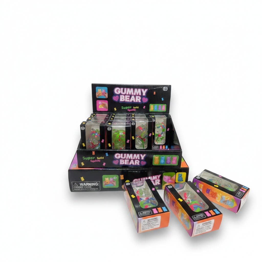 K & S WHOLESALE INC - Crystal Confetti Gummy Bear Fidget Toy