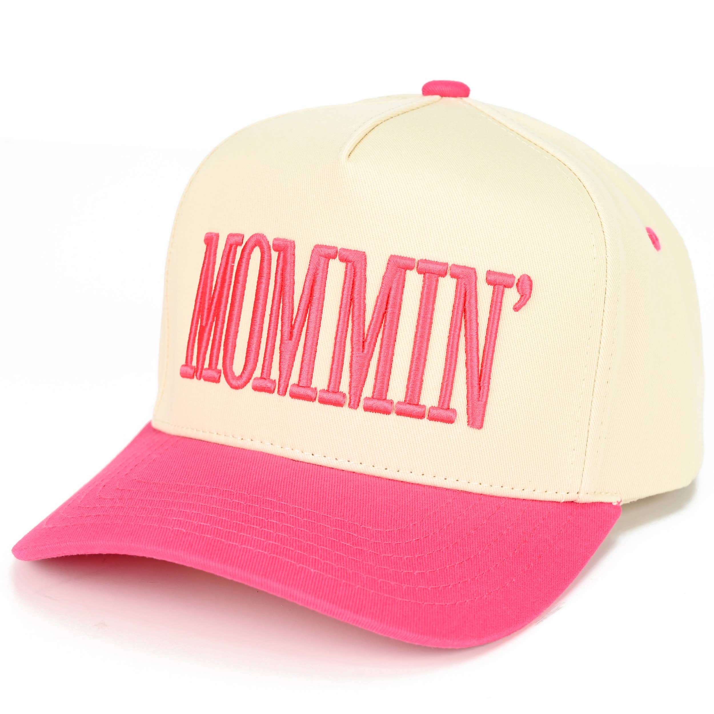 MOMMIN Letter Two Tone Trucker Cap