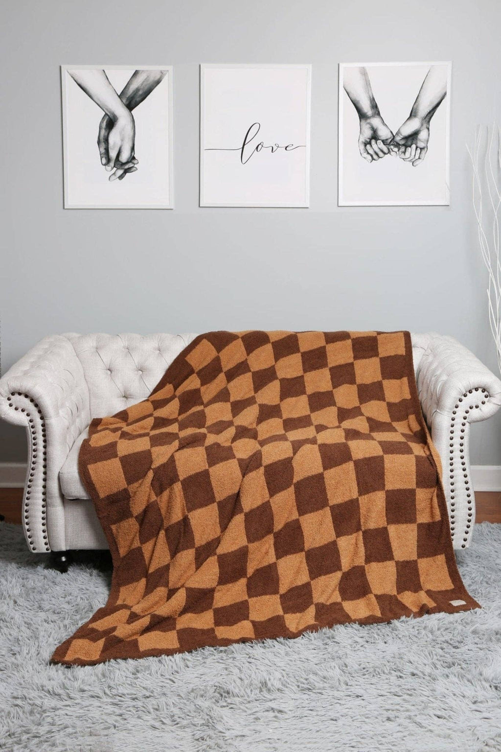 MiMi Wholesale - JCL4316 Super Lux Checkered Throw Blanket