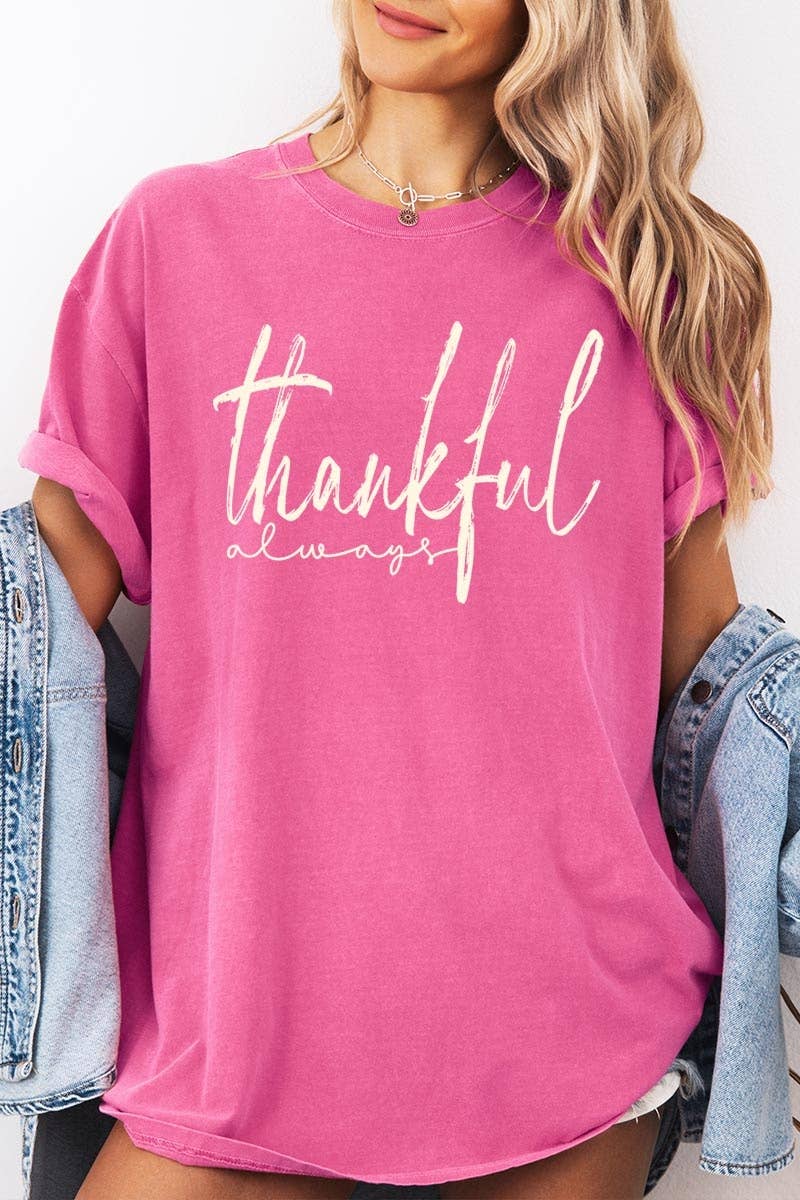 COLORBEAR - Thankful Graphic Garment Dyed Tee
