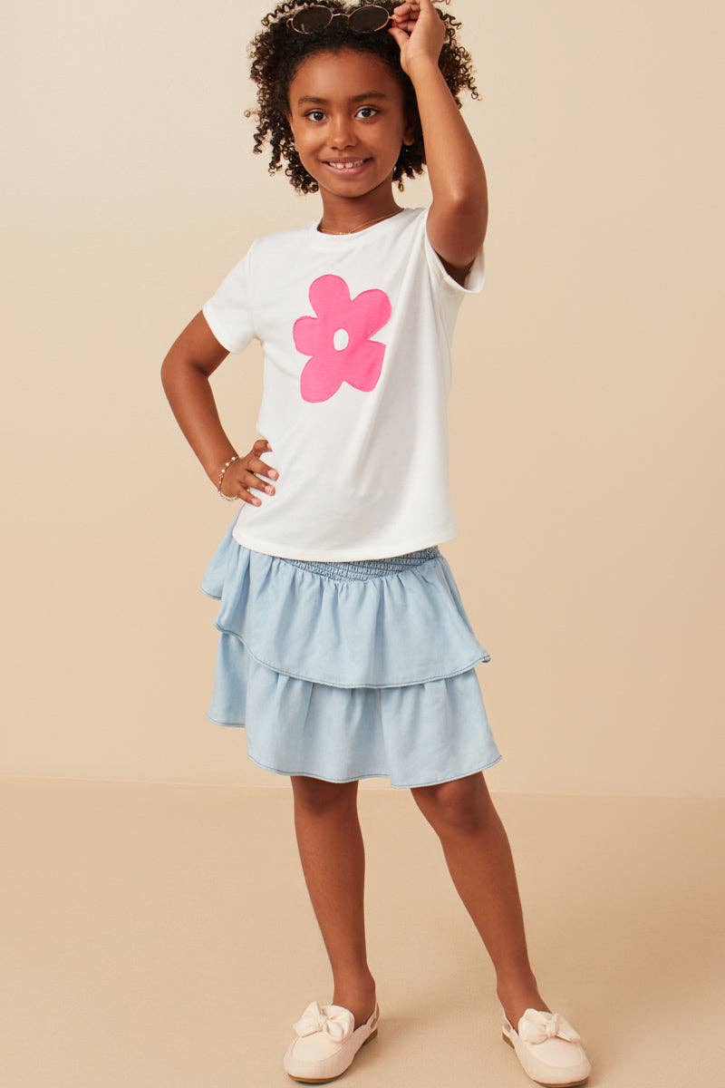 Girls Flower Patch T Shirt