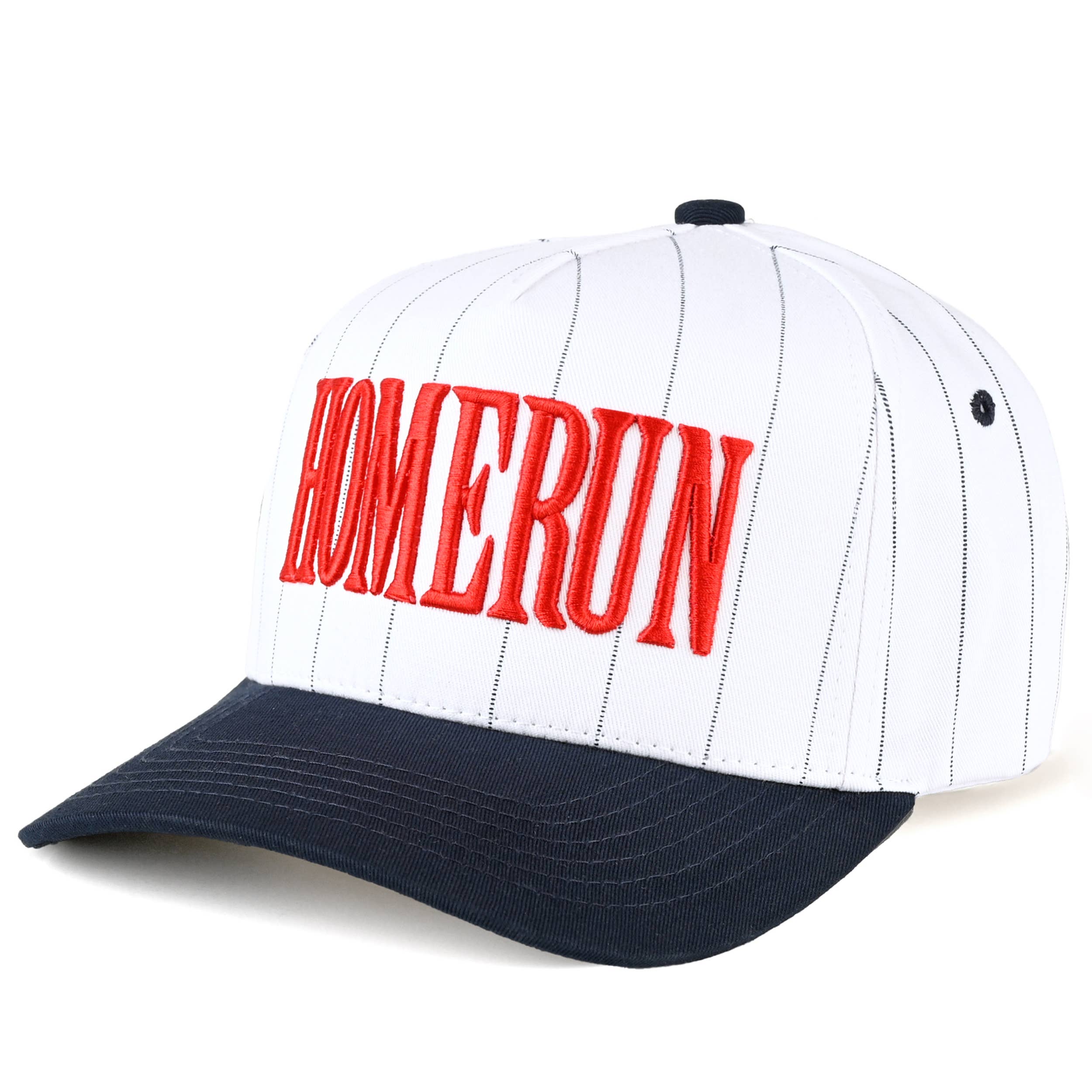 Hana - C.C HOME RUN Letter Stripe Two Tone Trucker Cap