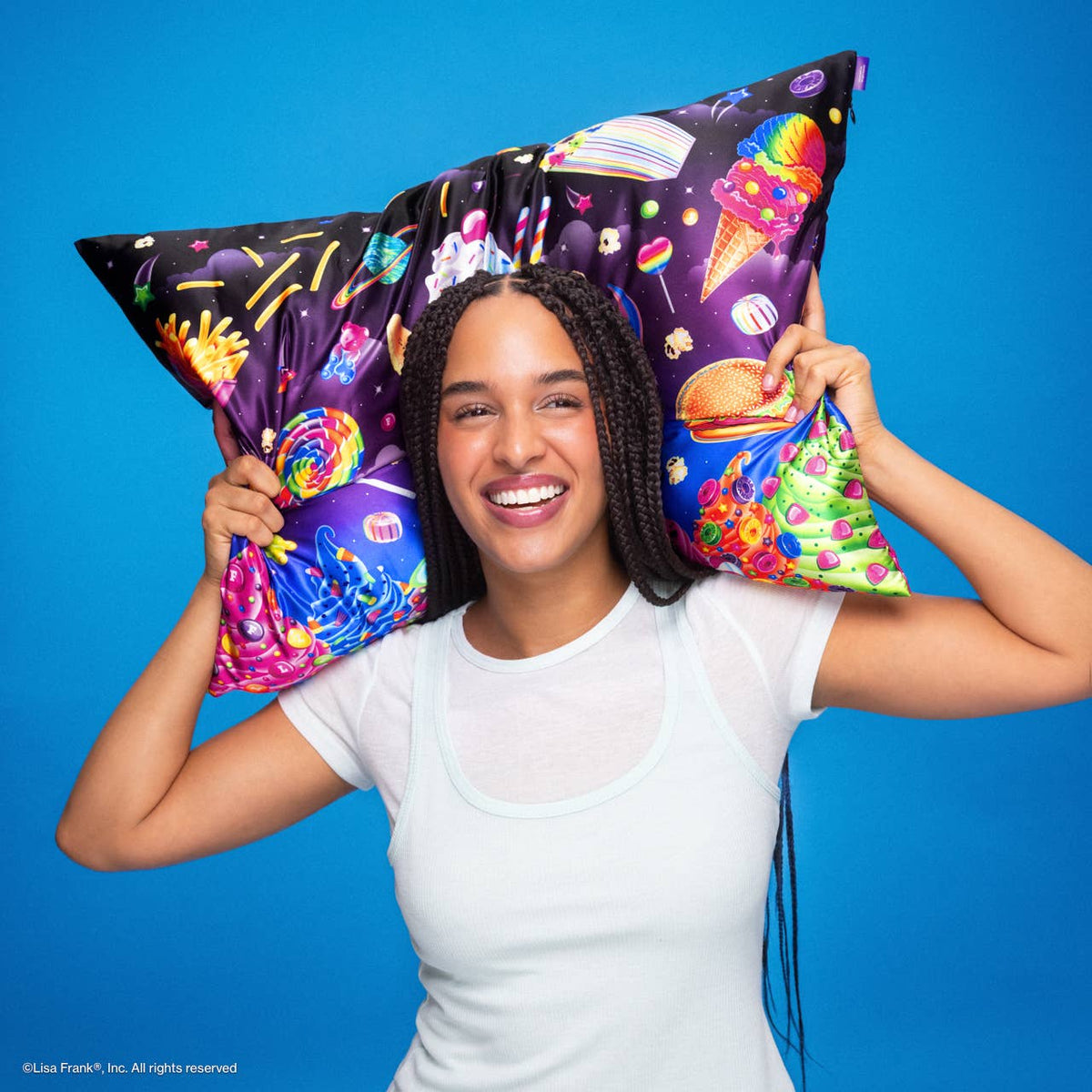 KITSCH - Lisa Frank x Kitsch Standard Satin Pillowcase - Saturn Sundae™
