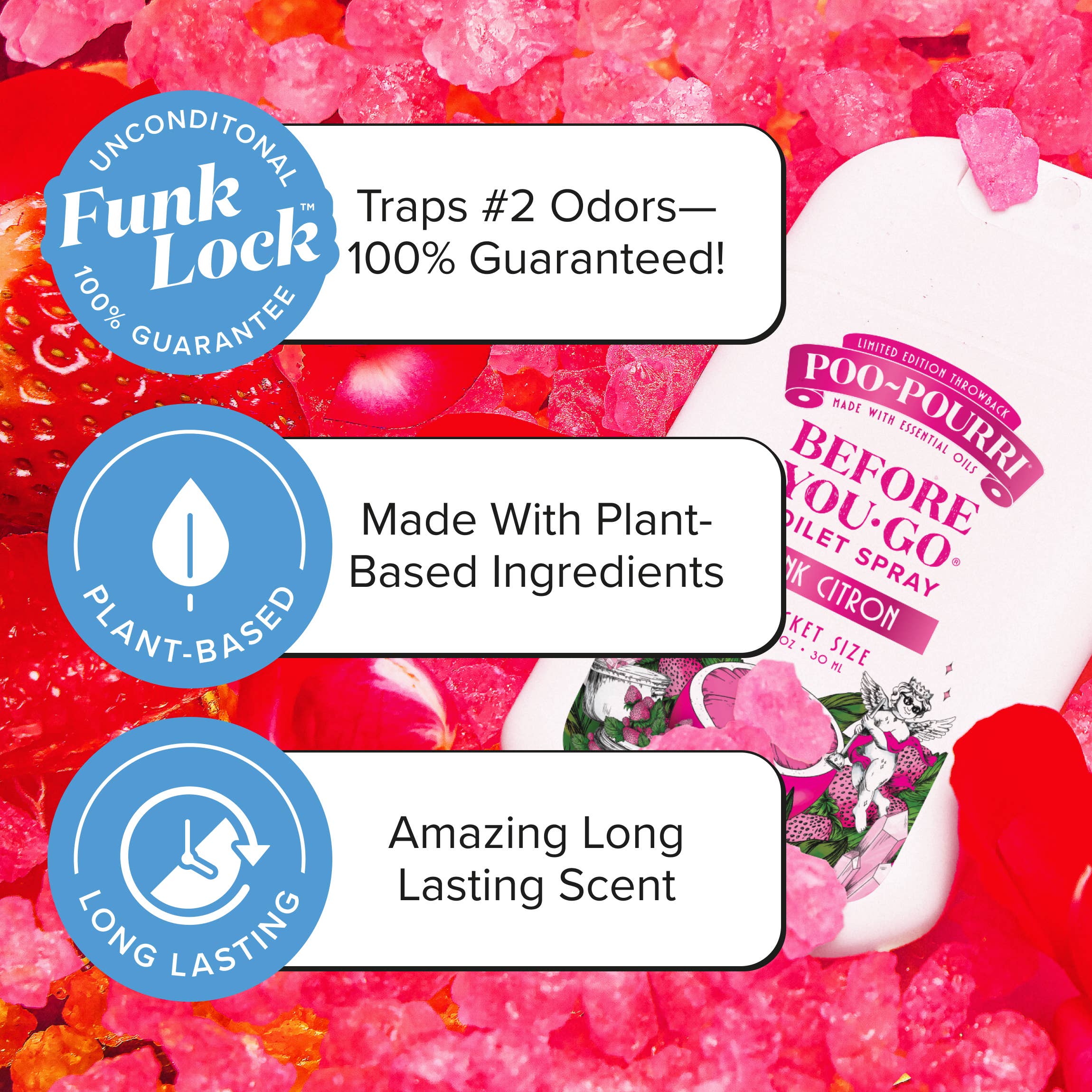~Pourri - Poo~Pourri Pink Citron 1oz Pocket Sprayer, Pouched