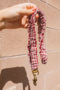 Maroon Checked Lanyard