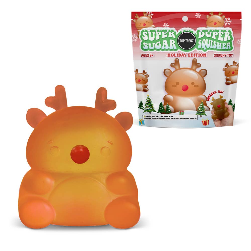 Top Trenz Inc - Super Duper Sugar Squisher - Reindeer Colors asst