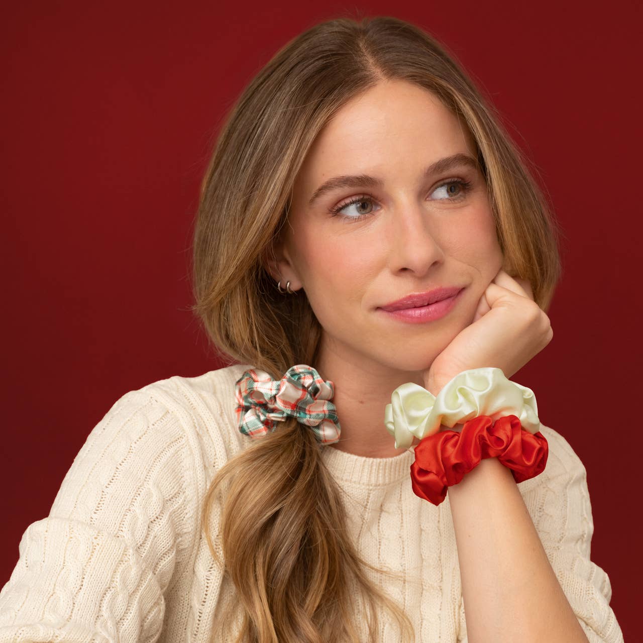 KITSCH - Holiday Scrunchies 3pc Set - Multi-color