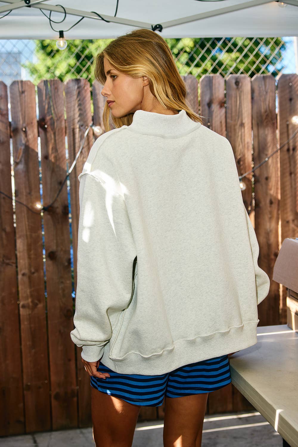 WWJD & AMEN' Reversible Mock Neck Sweatshirt