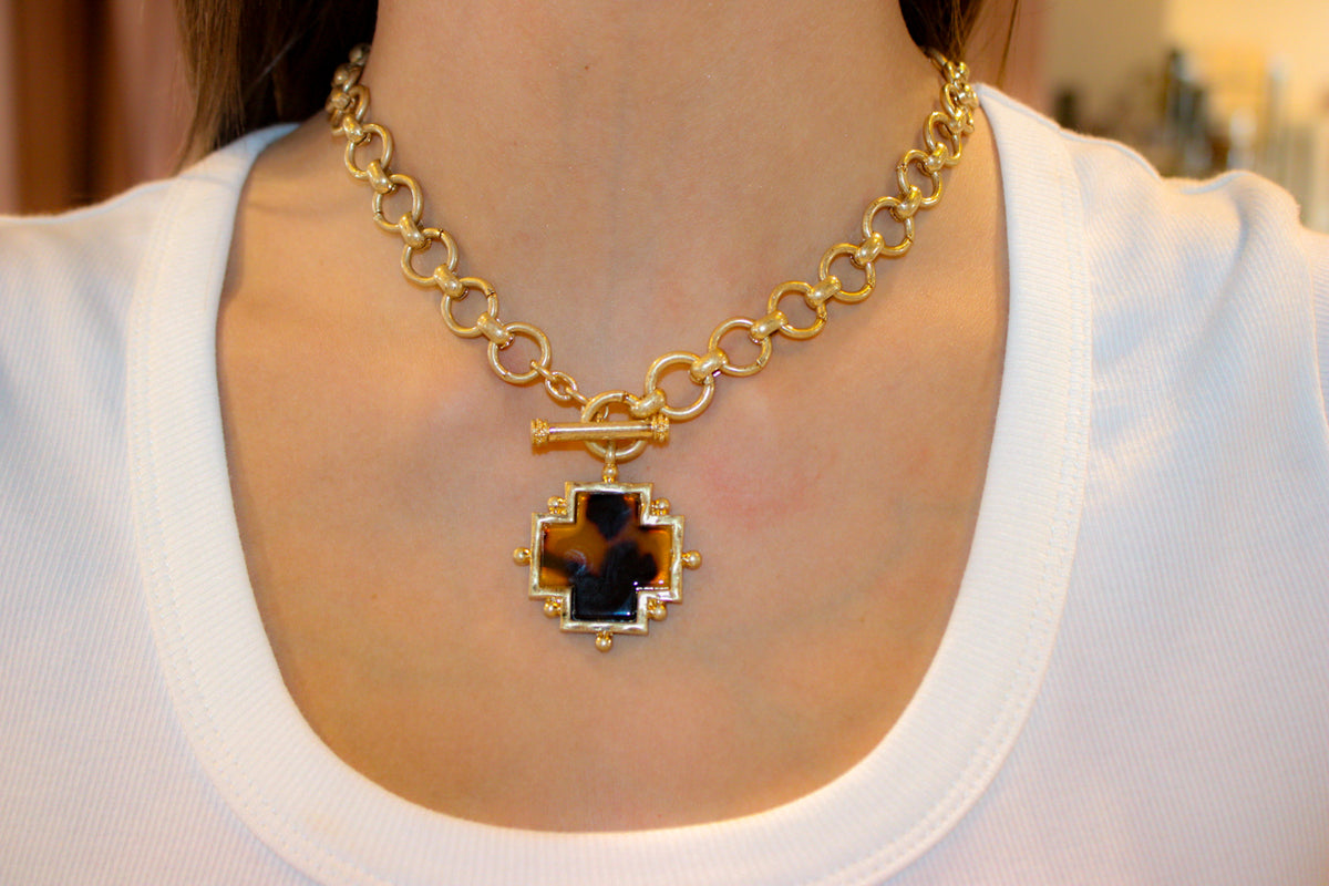 Box Cross Necklace