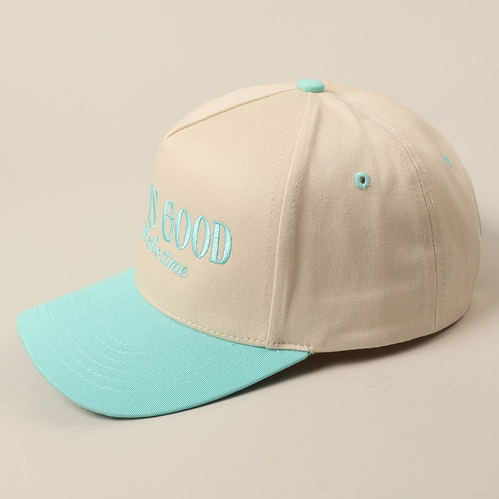 Fashion City - God Is Good All The Time Embroidery Trucker Hat
