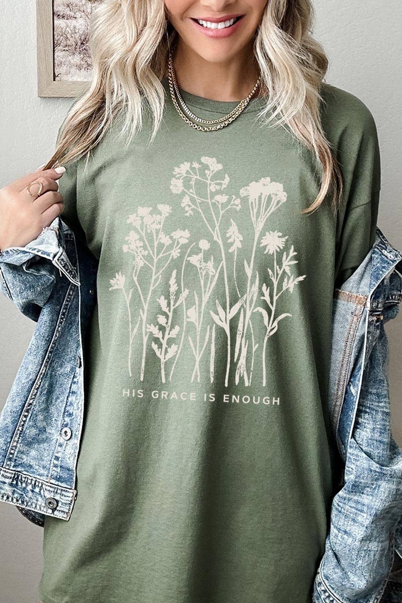 COLORBEAR - Christian Wildflower Graphic Heavy Cotton Tee