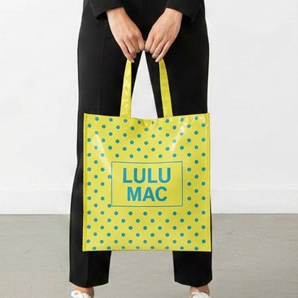 Girlie Girl Originals - LM-BG-1004  REUSABLE TOTE -BUTTER BLUE DOT