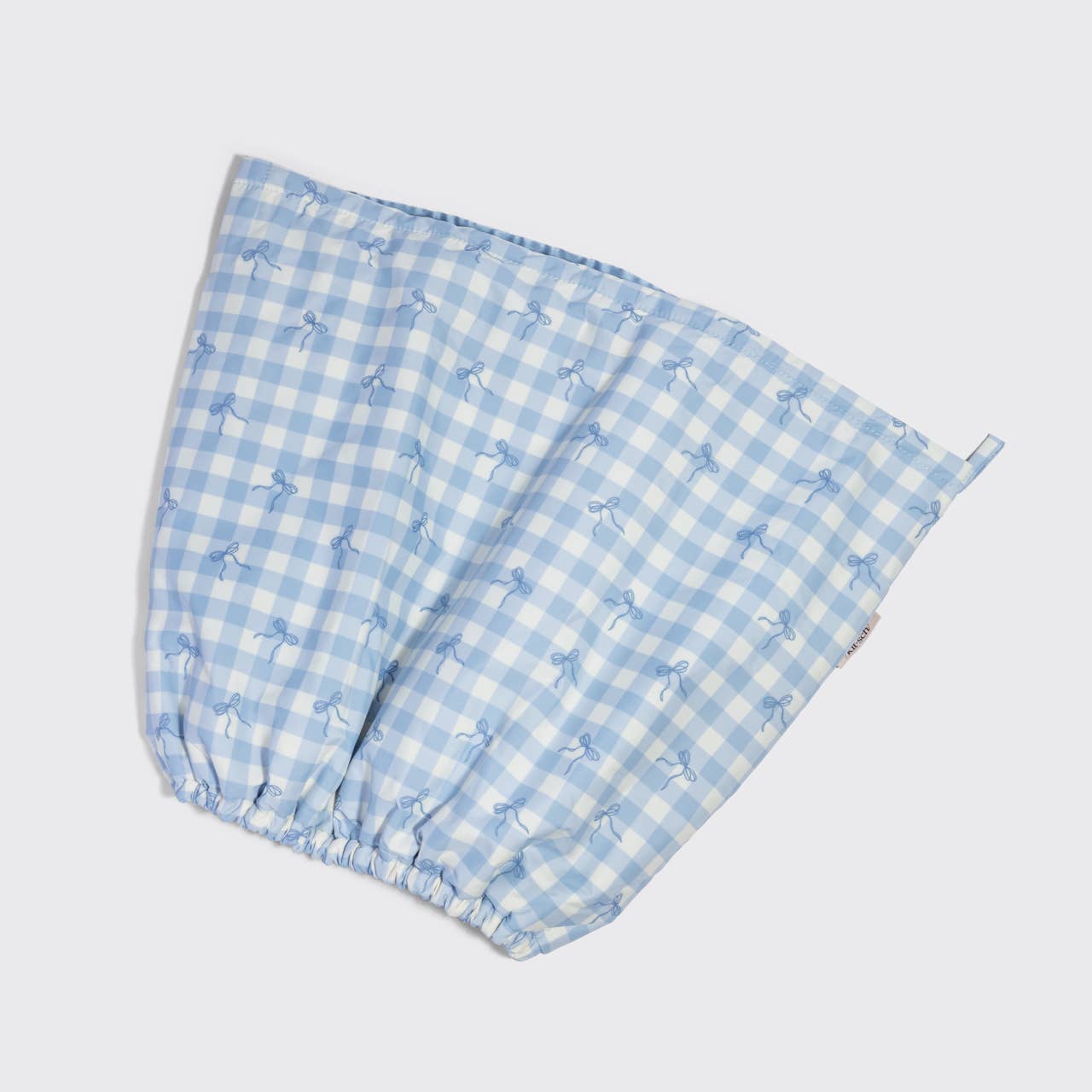 KITSCH - Satin Lined Flexi Shower Cap - Gingham Blue