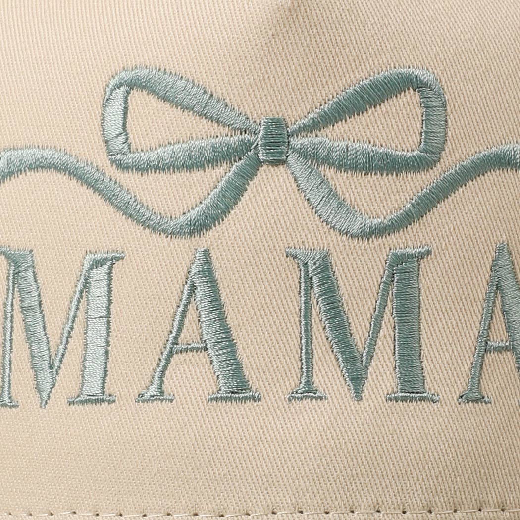 Fashion City - MAMA Ribbon Embroidered Two-Tone Trucker Hat