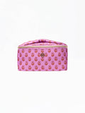 Mary Square - Kiss and Makeup Bag | Pink Floral Block