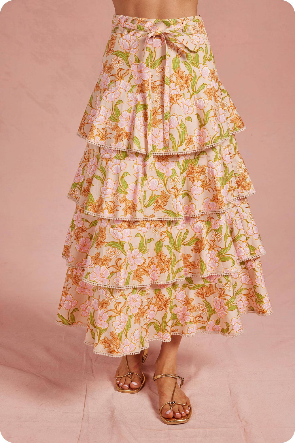 Strut & Bolt - Bloom Meadow 2-Piece Midi Skirt Set