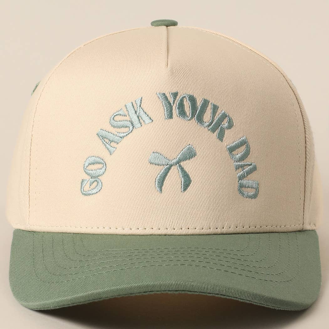 Fashion City - GO ASK YOUR DAD Embroidery Two-Tone Trucker Hat