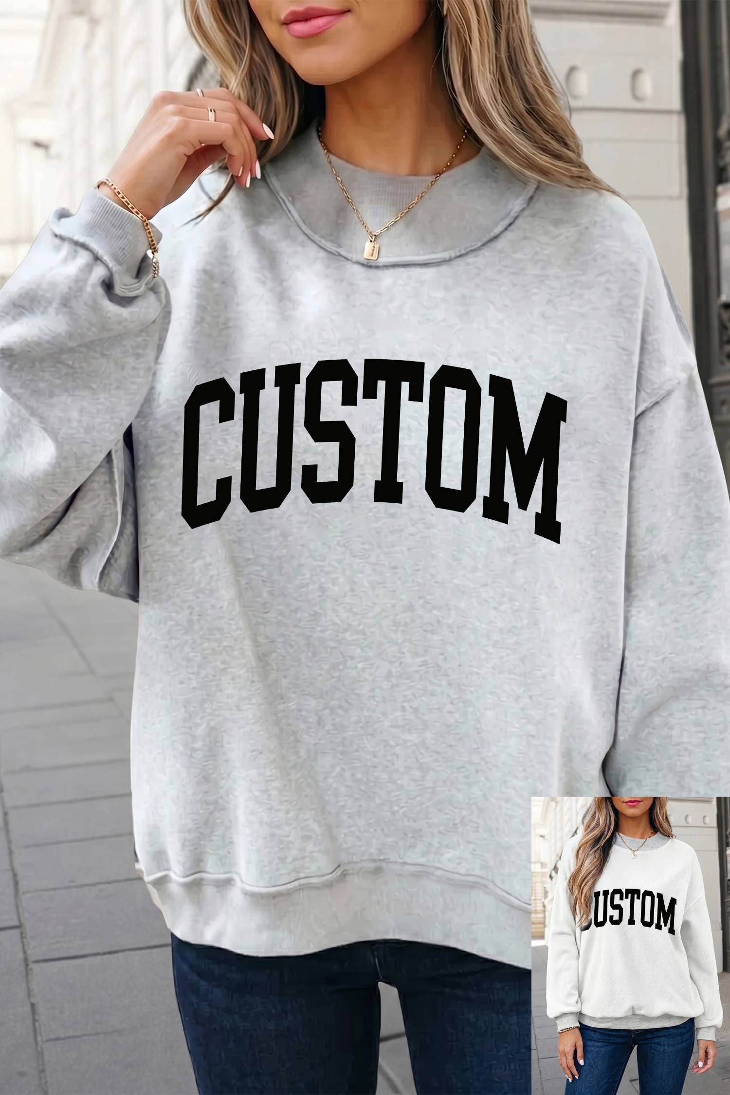 Aapparella - Reversible Oversized Mock Neck Sweatshirt | S-4X