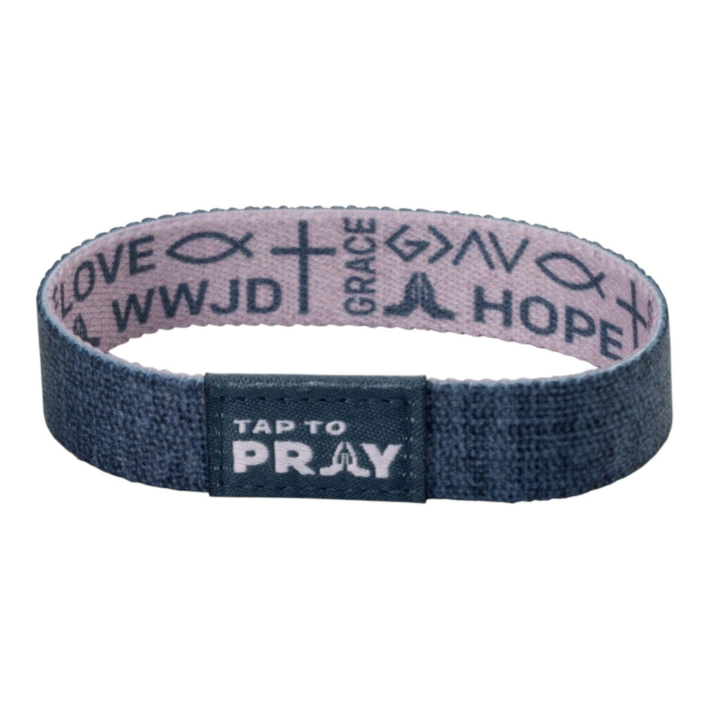 Versible - Tap To Pray® Wristband – Symbols of Faith - Taupe